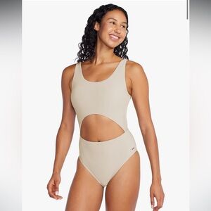 Speedo Ribbed Keyhole Swimsuit